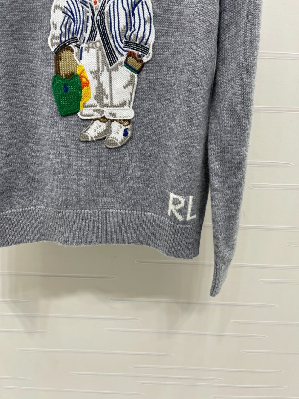 Polo Ralph Lauren Grey Polo Bear Crewneck Sweater - Picture 4 of 6